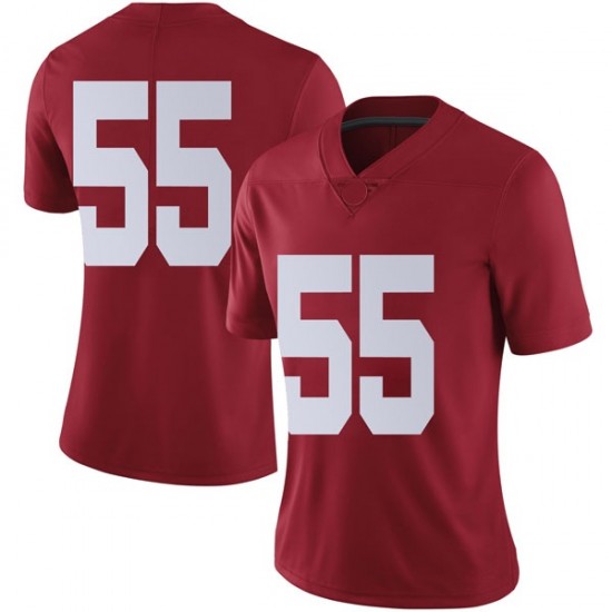 Alabama Crimson Tide Women's Emil Ekiyor Jr. #55 No Name Crimson NCAA Nike Authentic Stitched College Football Jersey MD16O48SH